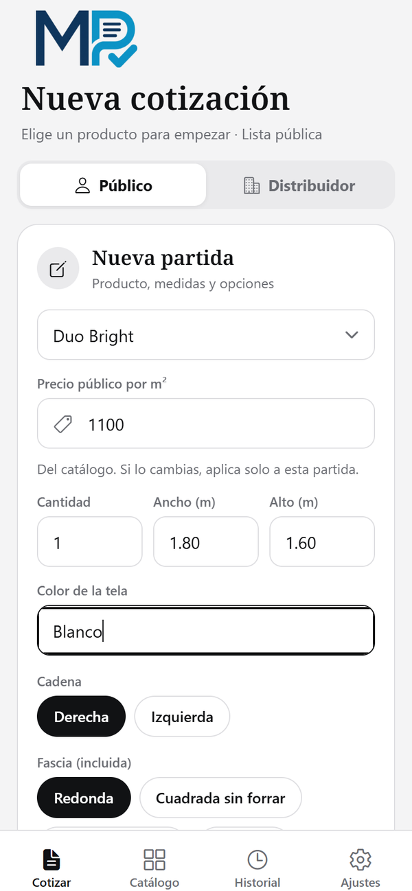 Captura de una partida de persianas